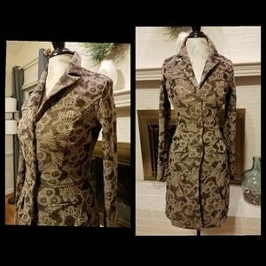 Charlotte Russe Long Brocade Jacket 9 NWT